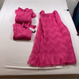 Pleats Collection 3 piece Skirt Set Women’s 1X-2X Tank Top Button down Blouse